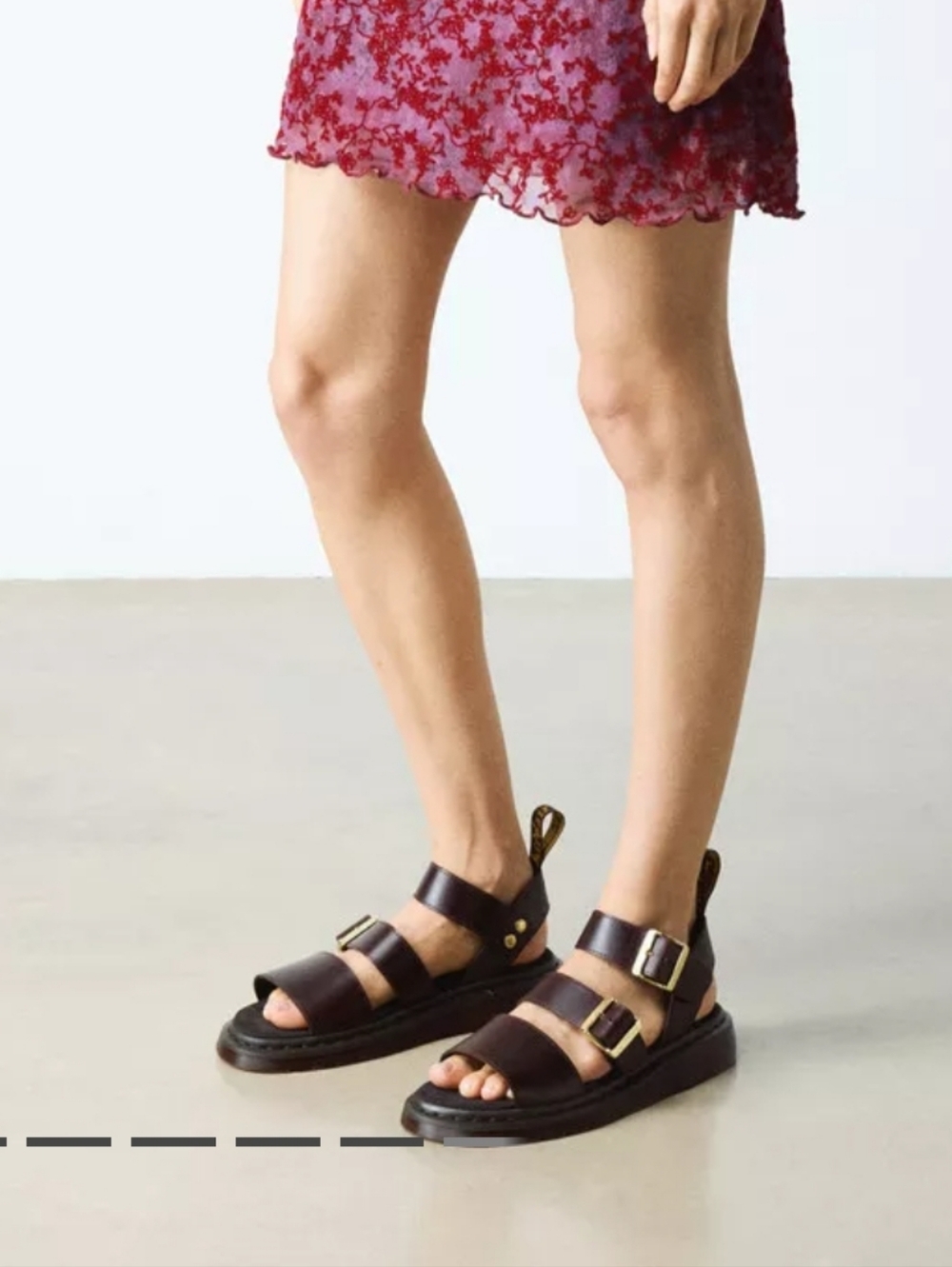 DR MARTENS Gryphon Black Leather Gladiator Sandals Sz US 5 EU37